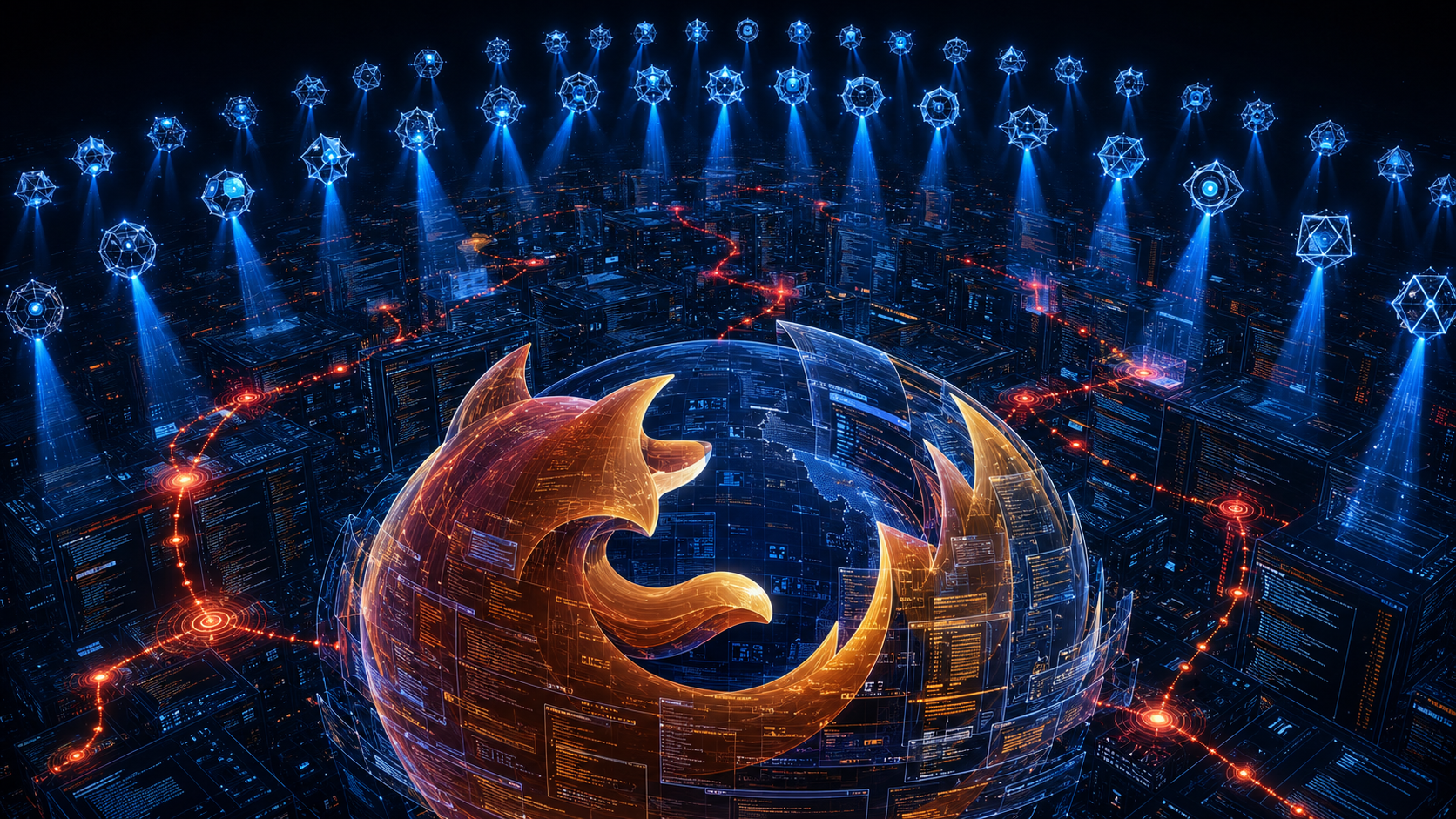 42 AI agents scanning Firefox